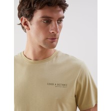 Lc Waikiki Yeni Sezon Bisiklet Yaka Baskılı Penye Erkek Tişört