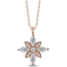 Mavili Gümüş Umut Çiçeği Gümüş Kolye - Rose