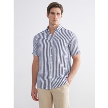 Lc Waikiki Yeni Sezon Regular Fit Kısa Kollu Çizgili Erkek Gömlek