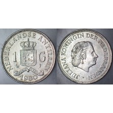 Banknoting Hollanda Antilleri 1 Gulden 1980.