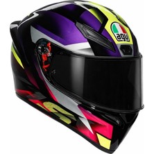 Agv K1 S E2206 Fastlap Black Purple Pınk M0196 -Siyah Vizör