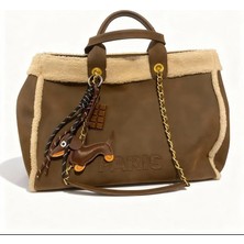 NOÁ Cocoa Tote Kadın Omuz Çantası – Süet Dokulu Kahverengi