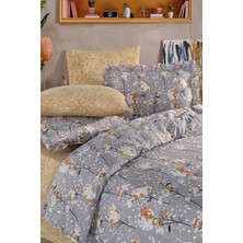 Uçkan Home %100 Pamuk Fırfırlı Çift Kişilik Nevresim Seti