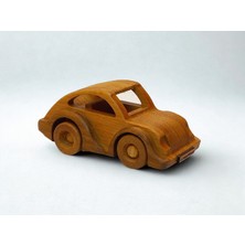 Grosawood El Yapımı Minik Boy Ahşap Oyuncak Araba – Kayın Ağacından, Doğal Ayçiçek Yağı ile Renklendirilmiş, 3 Yaş Üzeri