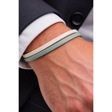 Herşey Nota Calm Mint – Minimal Hakiki Deri Erkek BILEKLIK-50-665