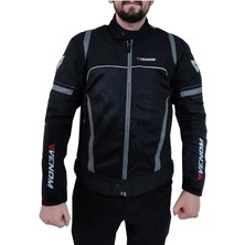 Venom Spin Motosiklet Montu Siyah-Gri Motorcu Montu