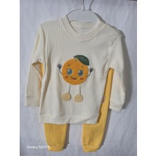 Fatitto 6 - 9 - 12 - 18 Ay - Kız Bebek - 2 Ip - Gülen Portakal Baskılı - 2.li Takım