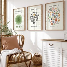 Pam Studio Matisse Picasso Bauhaus Çiçekli 3’lü Tablo Seti – Modern Sanat Posterleri