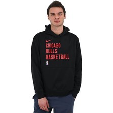 Nike Chicago Bulls Nba T-Shirt Erkek Pamuklu Logolu Tişört Siyah