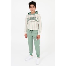 Wikiboom Los Angeles Baskılı Kapşonlu Erkek Alt Üst Takım