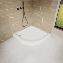 90X90 Oval Monoblok Duş Teknesi H:12 cm