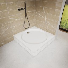 100X100 Kare Yassı Panelli Duş Teknesi H:18 cm