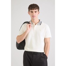 Guess Lyle Kısa Kollu Polo Yakalı Erkek Krem Polo T-Shirt M6RP60K7O64-G291
