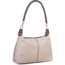 Nas Bag Kadın Şık Örgülü El Yapımı Askılı Omuz ve Çapraz Çanta Kum Kahve  Victoria