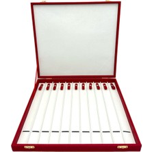 Sezgin Kutu ve Aksesuar Tesbih ve Kolye Kutusu 11 Li Kırmızı