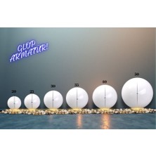 Giveka Aydınlatma Akrilik 20 cm Kazıklı Glop Armatür Set