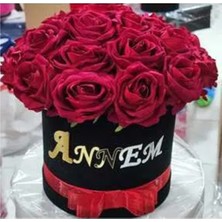 Mynil Anneler Günü Canım Annem Pleksi Baskılı 14 Lü Kutulu Yapay Gül Buketi