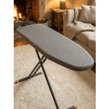 Beylini Ütü Masası Kılıfı Lastikli Keçeli Yanmaz Ütü Masası Örtüsü Bezi Gri 55X145 cm