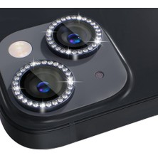 Bufalo iPhone 14 / 14 Plus Taşlı Metal Kamera Lens Koruyucu Set