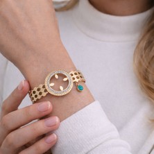 Yush Aksesuar Çeyrek Takılan Çelik Kelepçe Bileklik