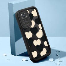 HONTINGA Xiaomi Redmi Note 11S ile Uyumlu Kılıfı Düşüme Önleyici Basitlik Anti Düşme Kamera Korumali Su Dalgası Deseni Siyah Desen Yumuşak Silikon Telefon Kılıfı K2-0059