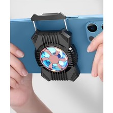 Erdineks Şarjlı Kablosuz Telefon Soğutucu Fan - 2 Kademeli Rgb Işıklı Gamer Oyun Fanı