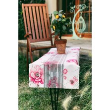 Arma House Pembe Çiçekli Lazer Kesim Modern Runner