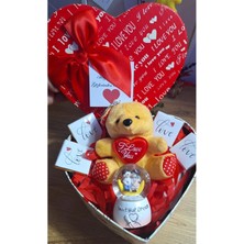 Mynil Kalpli Kutulu Ayıcıklı Anahtarlıklı Kar Küreli Sevgililer Günü Hediyesi