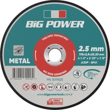 Big Power 115*2.5*22.23 Metal Kesme Taşı 794180 (5 Adet)