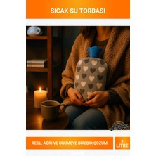 Letsii 2 Litre Kapasiteli Yumuşak Polar Kılıflı Ağrı Giderici Sıcak Su Torbası