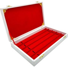 Sezgin Kutu ve Aksesuar Tesbih Kutusu 5 Li Yatay  Beyaz