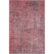 Aren Halı Deoria Modern Kırmızı Polyester ve Pamuklu Kaydırmaz Tabanlı Yıkanabilir Dijital Baskı Halıs