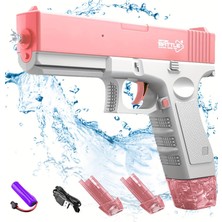 LRS Store Şarjlı Otomatik Su Tabancası - Çift Şarjörlü Tam Otomatik Su Tüfeği Kaliteli Oyuncak