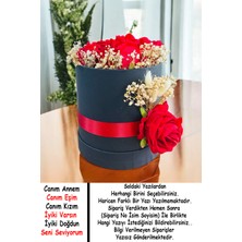 Mynil 7 Güllü Anneler Günü Hediyesi Kutuda Yapay Solmayan Kadife Gül Cipsolu Çiçek