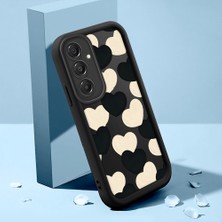 HONTINGA Samsung Galaxy A16 ile Uyumlu Kılıfı Düşüme Önleyici Basitlik Anti Düşme Kamera Korumali Su Dalgası Deseni Siyah Desen Yumuşak Silikon Telefon Kılıfı K2-0059