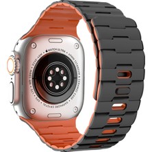 Budi Newface Apple Watch Ultra 49MM Wowen Kordon - Siyah-Turuncu