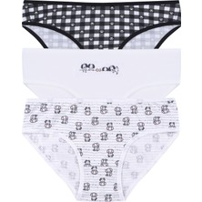 Koza İç Giyim Kız Çocuk 3'lü Sevimli Fare Desenli Slip