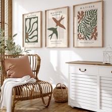 Pam Studio Matisse Flower Market Poster Seti Yeşil Minimalist 3’lü Duvar Tablosu