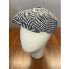 Hamze Peaky Blinders Vintage Model Çizgili Kışlık Kasket Şapka