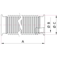 Esnek Hortum – Dn 25 Iso-Kf (Paslanmaz Çelik) 250 mm