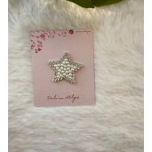 Parla'nın Atölyesi 0-3 Yaş Az Saçlı ve Saçsız Bebek Tokası Gri Yıldız