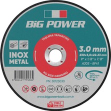 Big Power 230*3.0*22.23 Inox Metal Kesme (5 Adet)