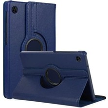 Pazarcan Galaxy Tab A11 360 Tablet Deri Kılıf - Lacivert
