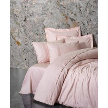 Pazarcan Çift Kişilik Jakarlı Saten Nev Takımı Jana Pembe