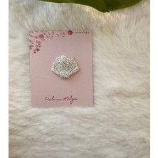 Parla'nın Atölyesi 0-3 Yaş Az Saçlı ve Saçsız Bebek Tokası Gri Istiridye