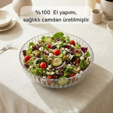 Glamis Selen Concept Linea Damla Model El Yapımı Cam Salata ve Meyve Kasesi Tekli