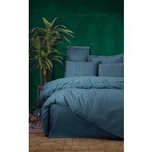 Pazarcan Çift Kişilik Jakarlı Saten Nev Takımı Sante Petrol