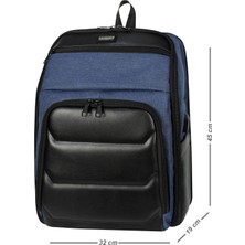 Barberri Lisanslı USB Kablolu Laptop Korumalı Şık Sırt Çantası