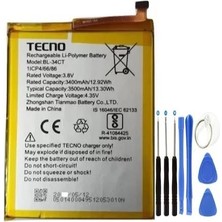 Yedcom Tecno Camon Iclik2  BL-36BT  Batarya Pil Pil Bandıyla Beraber