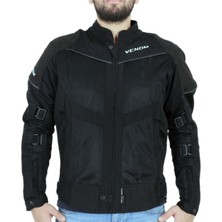 Venom Rock Cordura Erkek Motosiklet Ceketi Fileli Yazlık Motorcu Montu